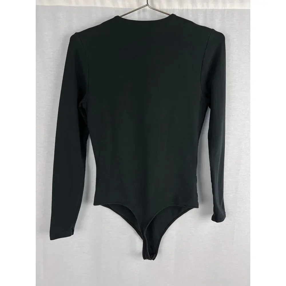 Abercrombie and Fitch Bodysuit Soft A&F Long Sleeve Black Capsule Normcore Basic - Picture 4 of 7